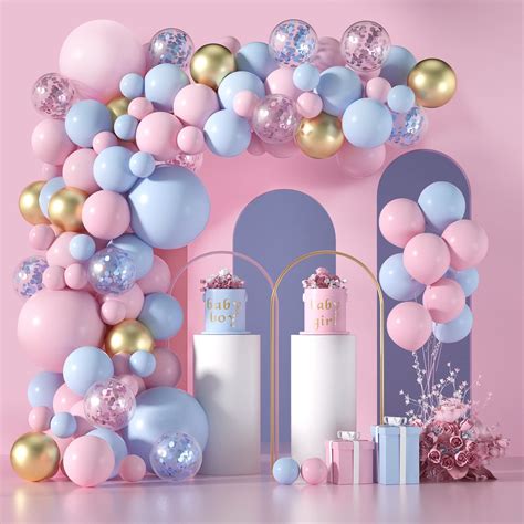 pink blue party decorations|blue and pink baby shower.